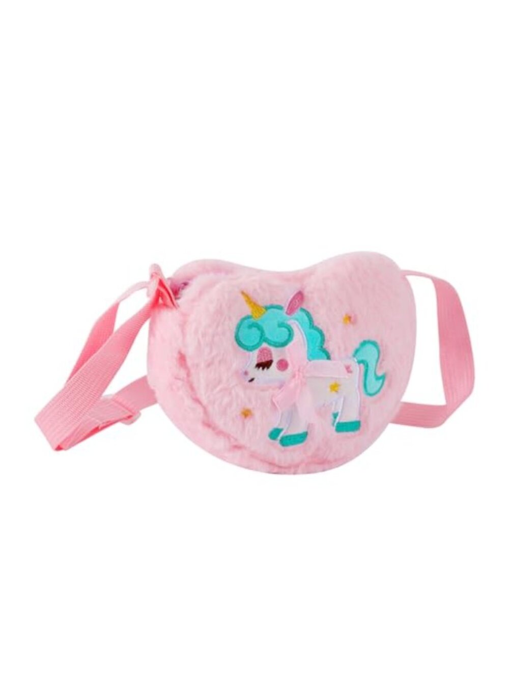 Kids Crossbody Bag Plush Unicorn Purse Adjustable Strap